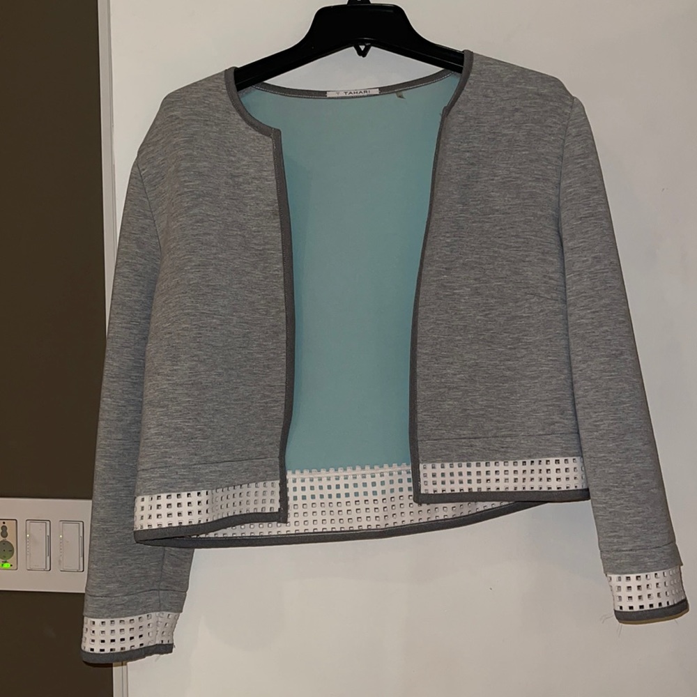 Tahari crop jacket